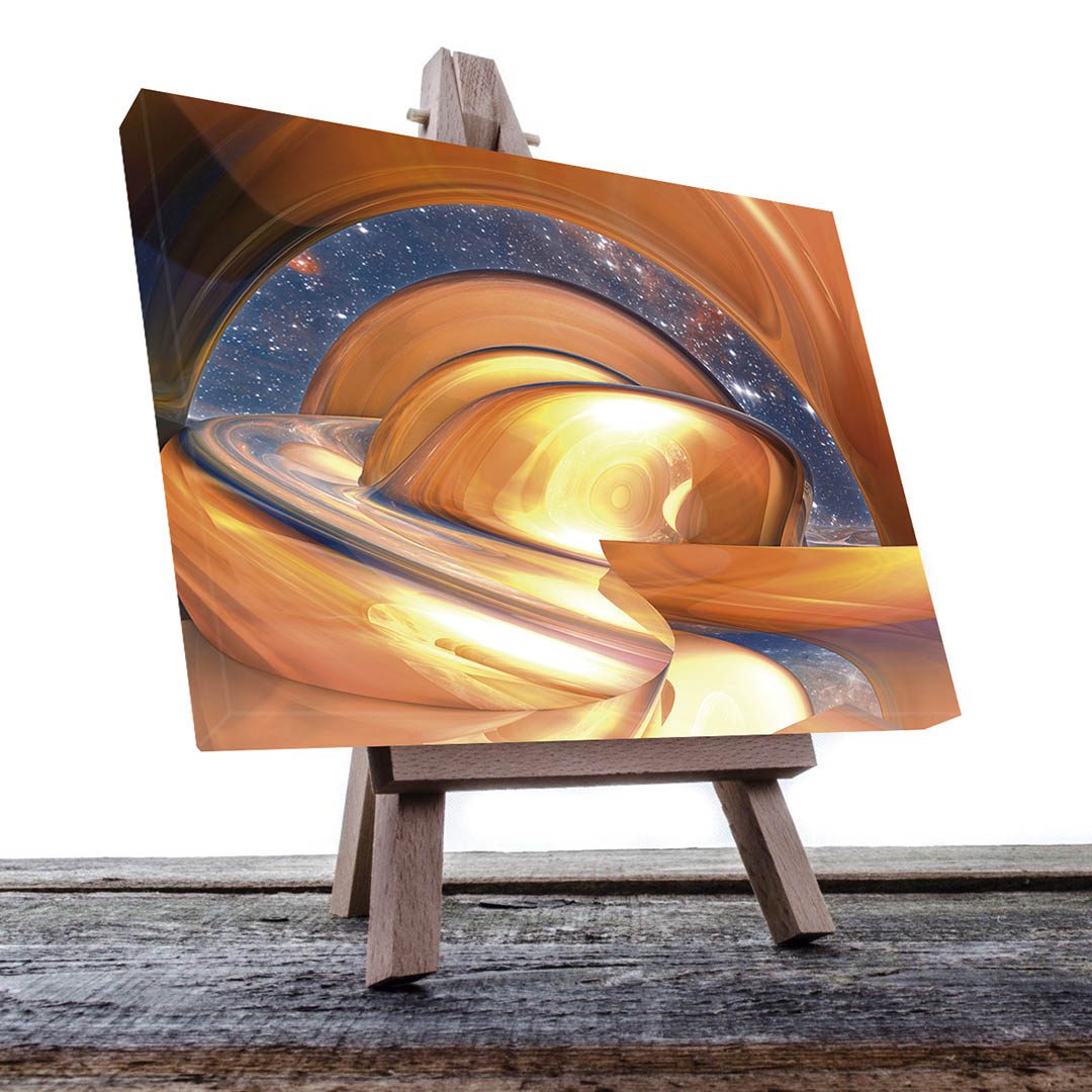 Cuadro Decorativo Abstracto inspirado en el Sol y el Universo #6 60 X 40