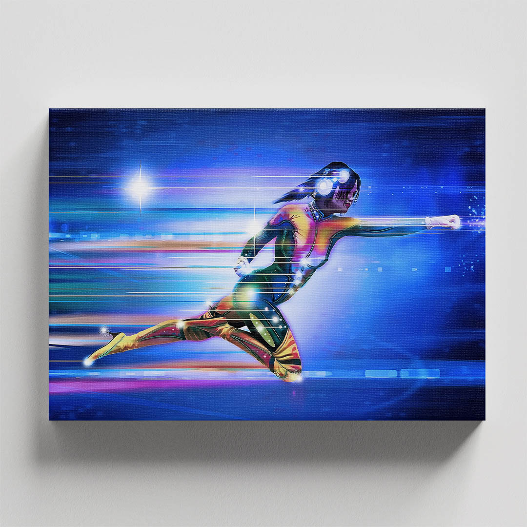 Cuadro Decorativo de mujer Sci-Fi en el Universo 60 X 40