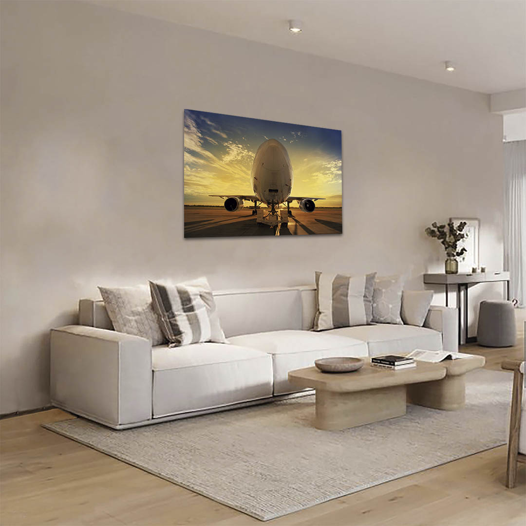Cuadro Decorativo Avión de frente #2 90 X 60