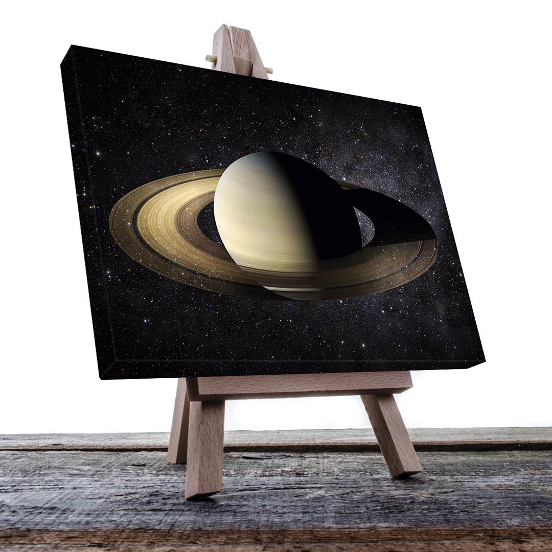 Cuadro Decorativo de Saturno y sus Anillos #60 60 X 40