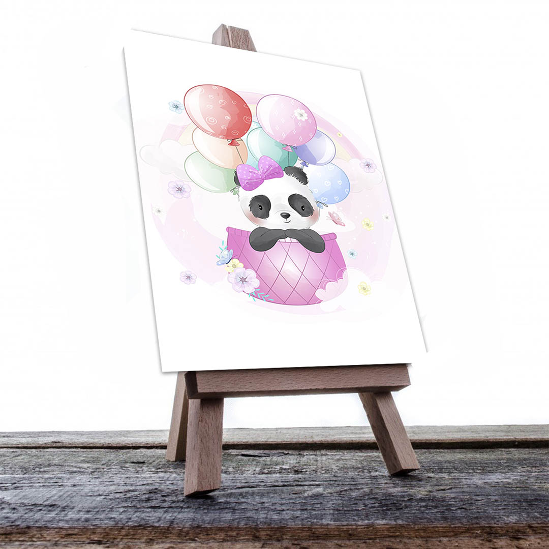 Cuadro Decorativo Oso Panda #65 60 X 40