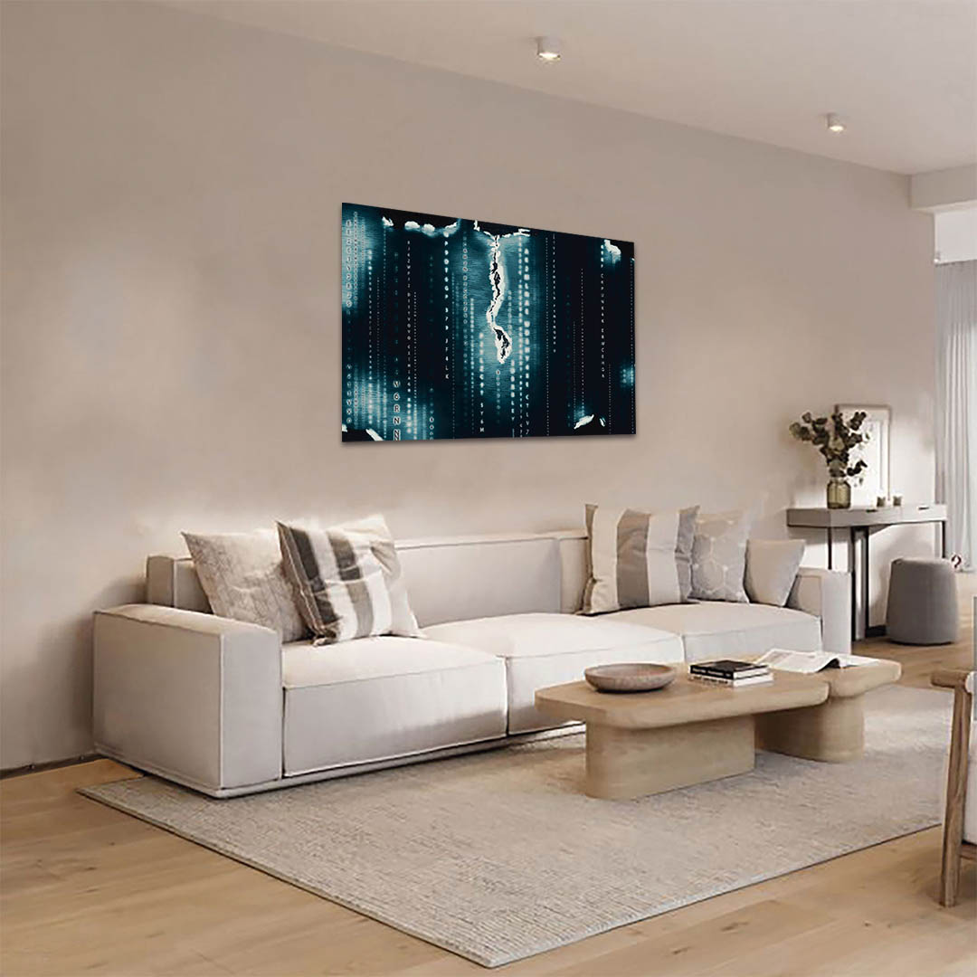 Cuadro Decorativo Abstracto Estilo Matrix 60 X 40