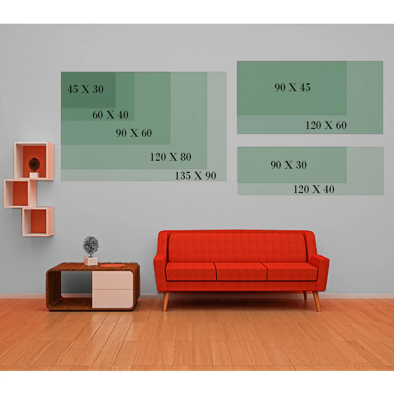 Cuadro Decorativo de Rinoceronte en Dorado #152 120 X 60