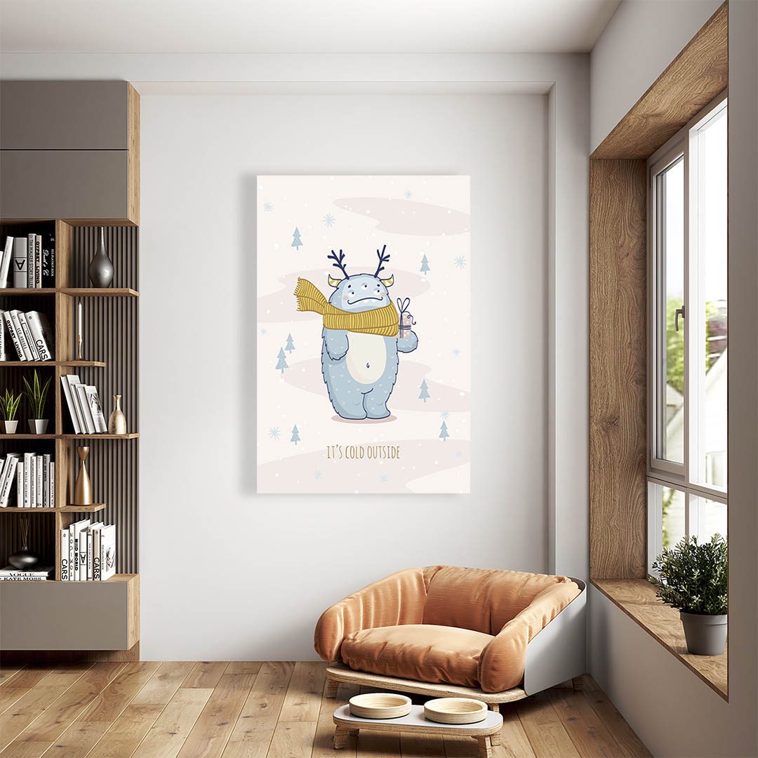 Cuadro Decorativo Infantil Monstro de Nieve #31 120 X 60