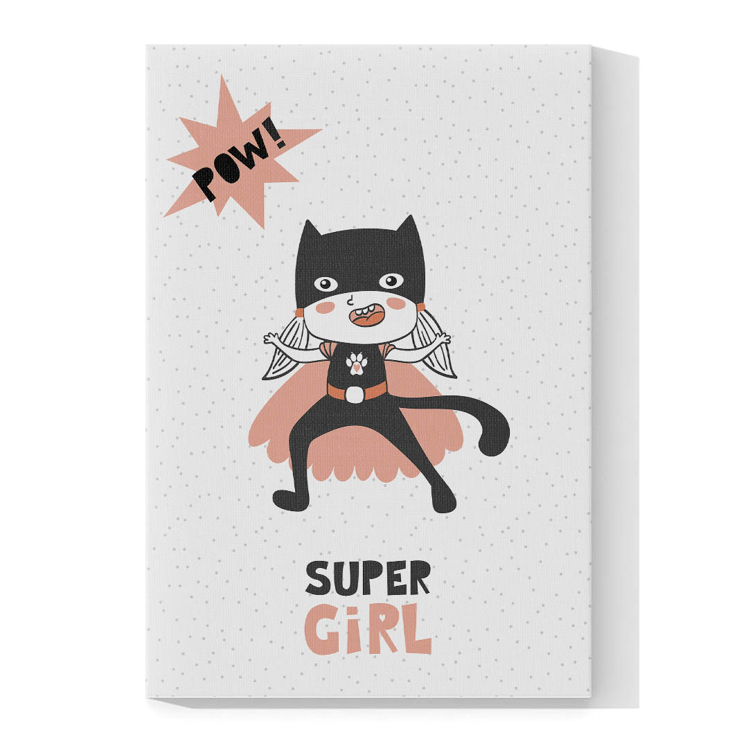 Cuadro Decorativo Infantil Super Niña #21 120 X 60