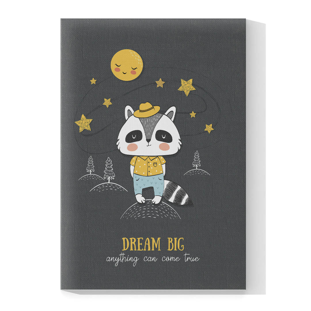 Cuadro Decorativo Infantil de Mapache #13 120 X 60