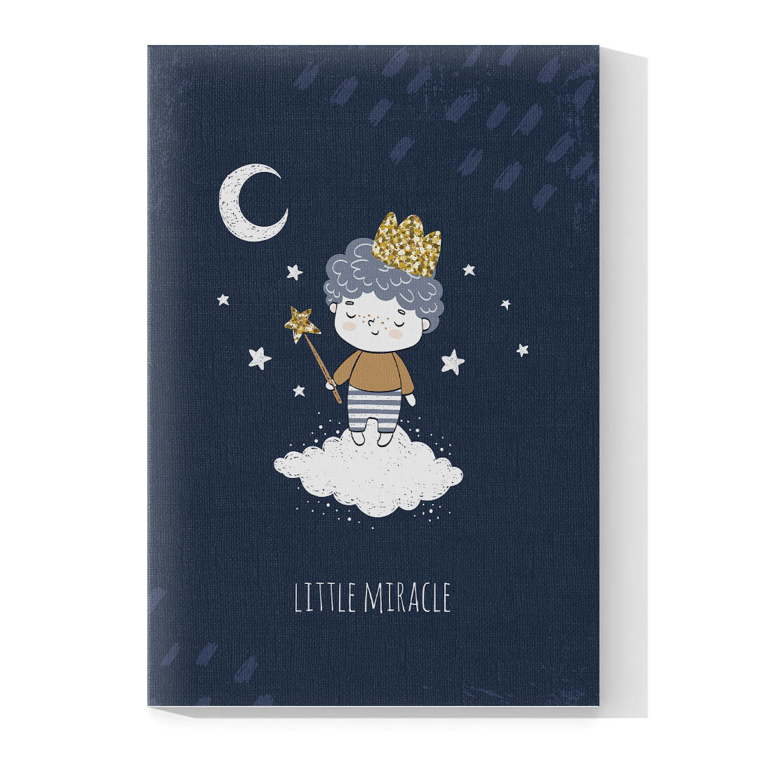 Cuadro Decorativo Infantil de Principito Fondo azul #14 120 X 60