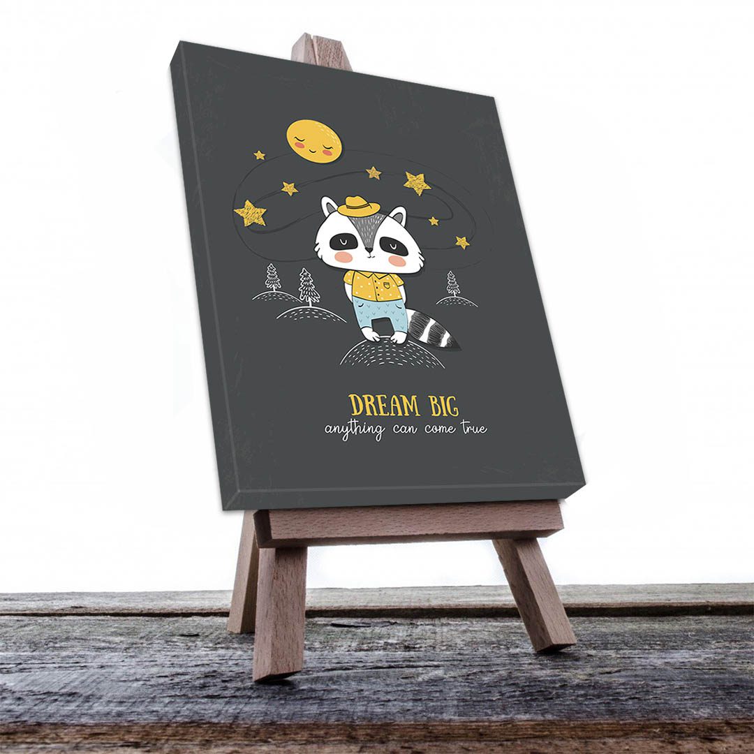 Cuadro Decorativo Infantil de Mapache #13 120 X 60