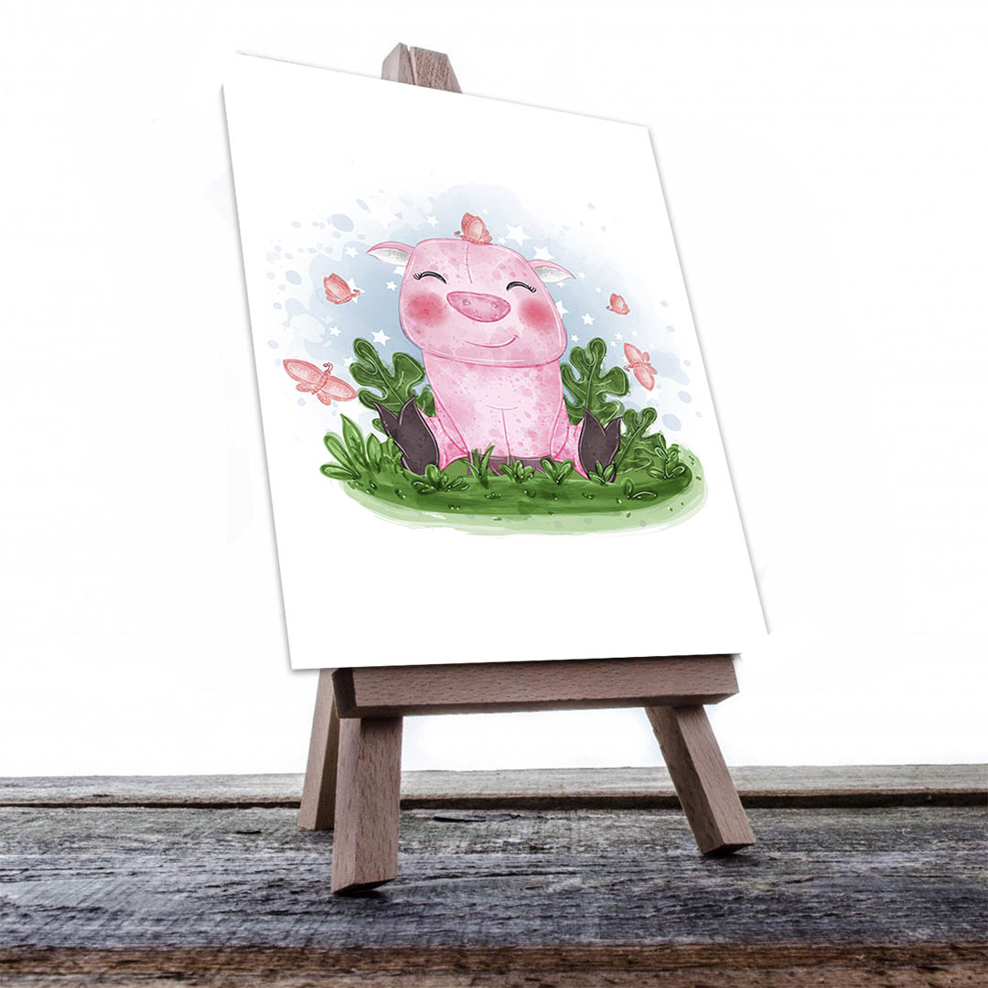 Cuadro Decorativo Infantil Puerquito #45 120 X 60