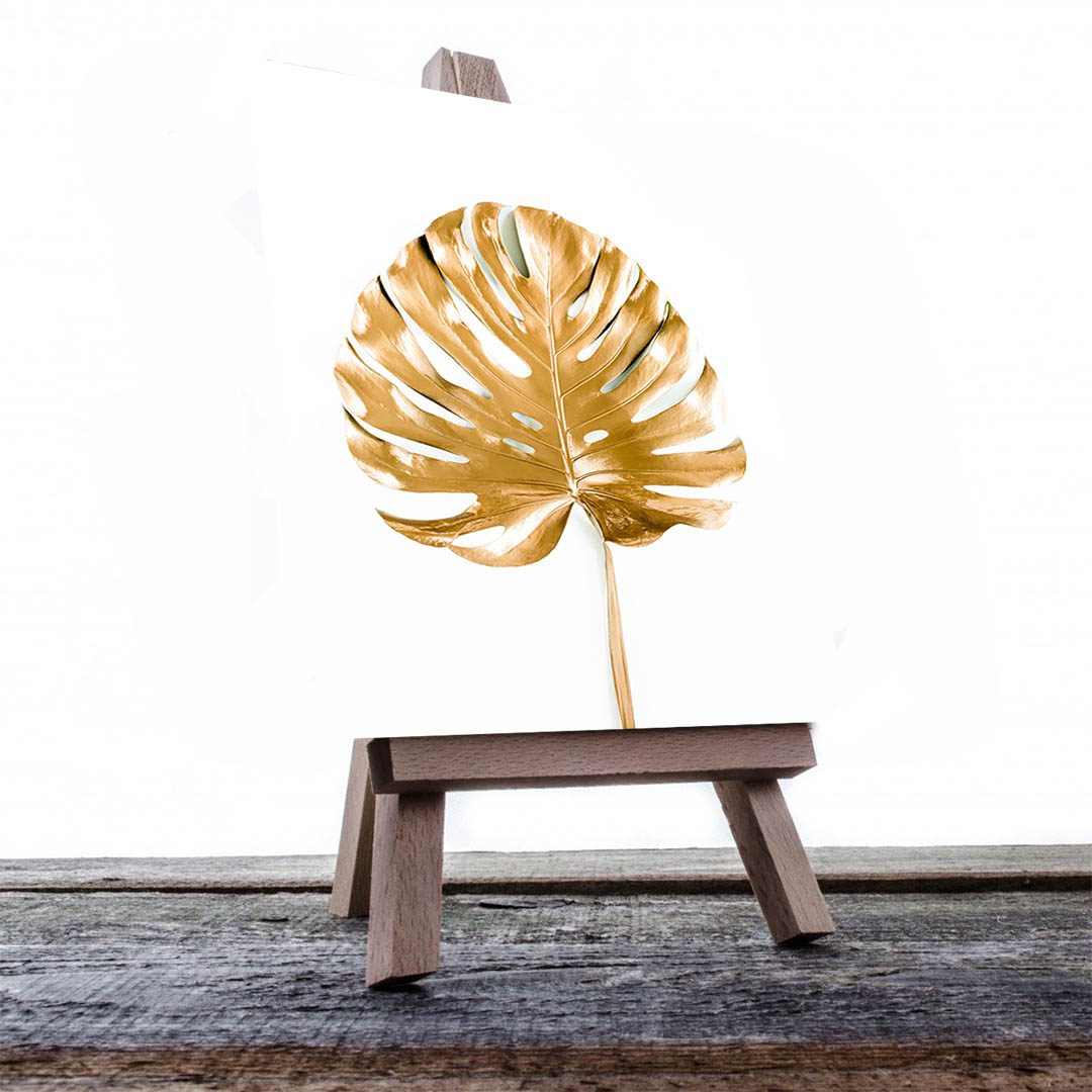 Cuadro Decorativo de Flores Doradas con Fondo Blanco #210 120 X 60