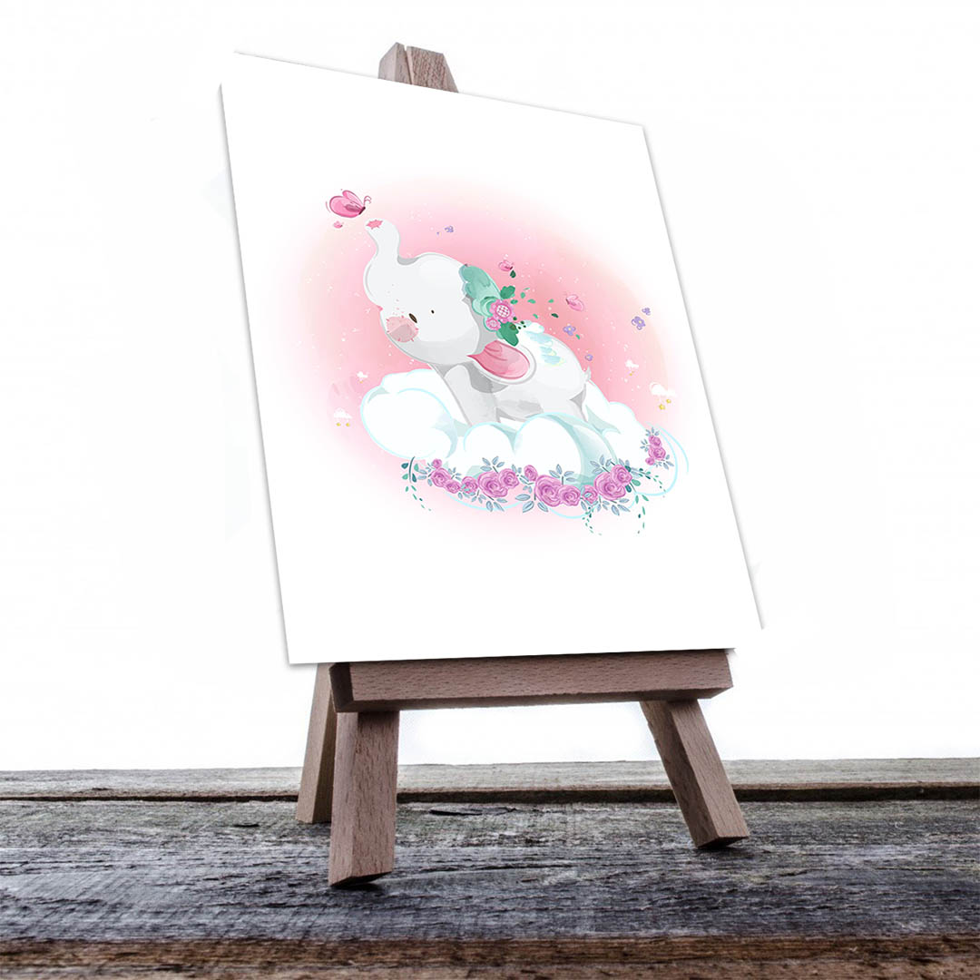 Cuadro Decorativo Infantil Elefante #58 120 X 60