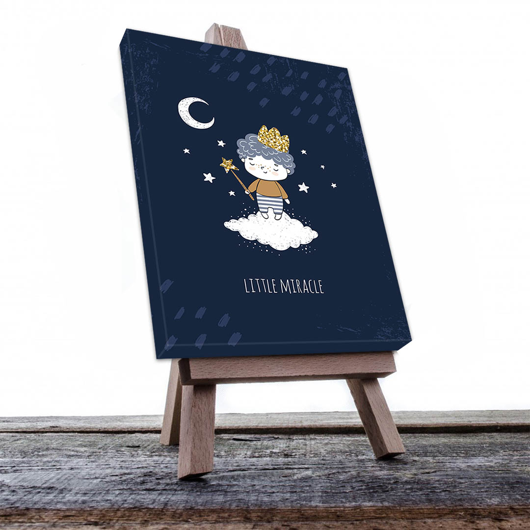 Cuadro Decorativo Infantil de Principito Fondo azul #14 120 X 60