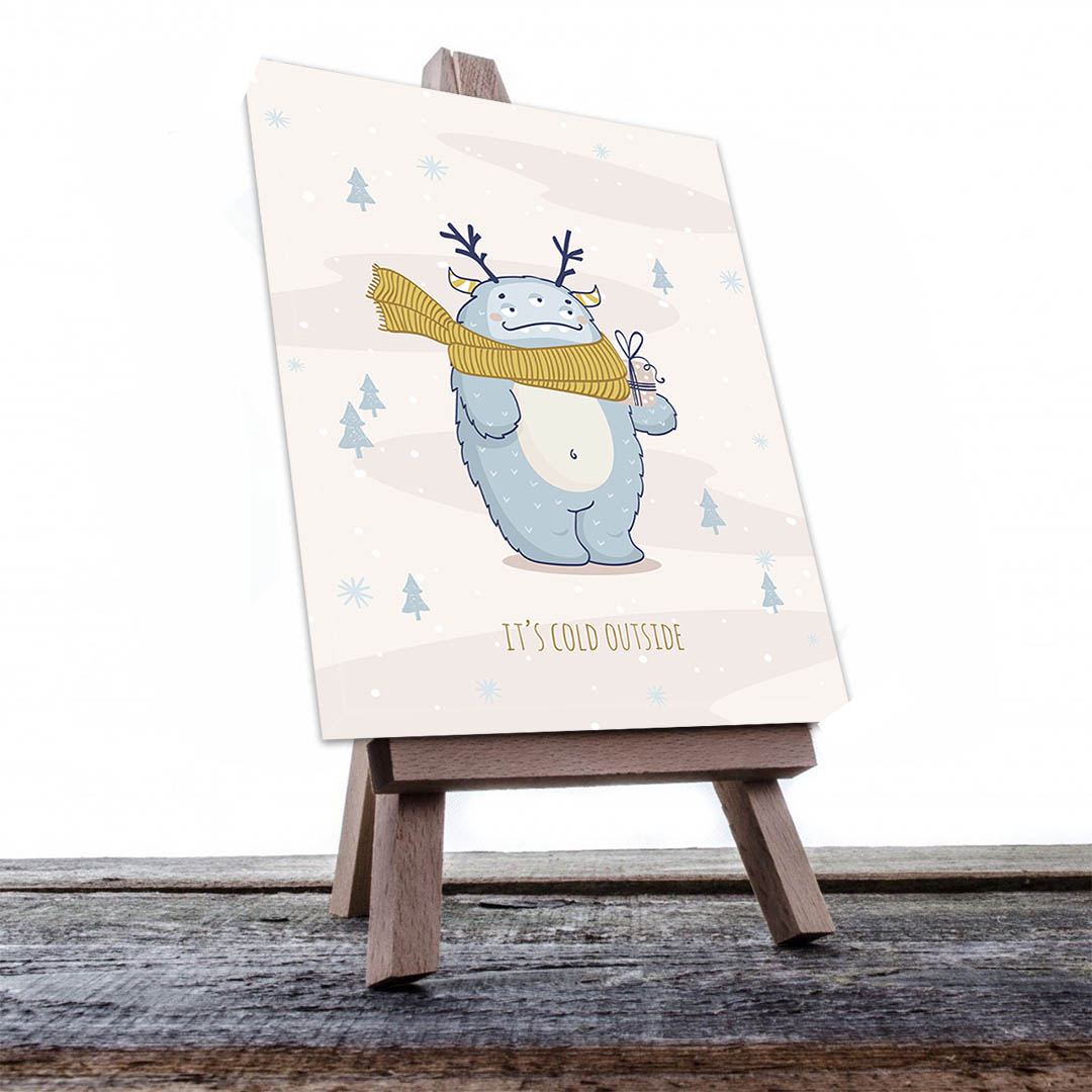 Cuadro Decorativo Infantil Monstro de Nieve #31 120 X 60