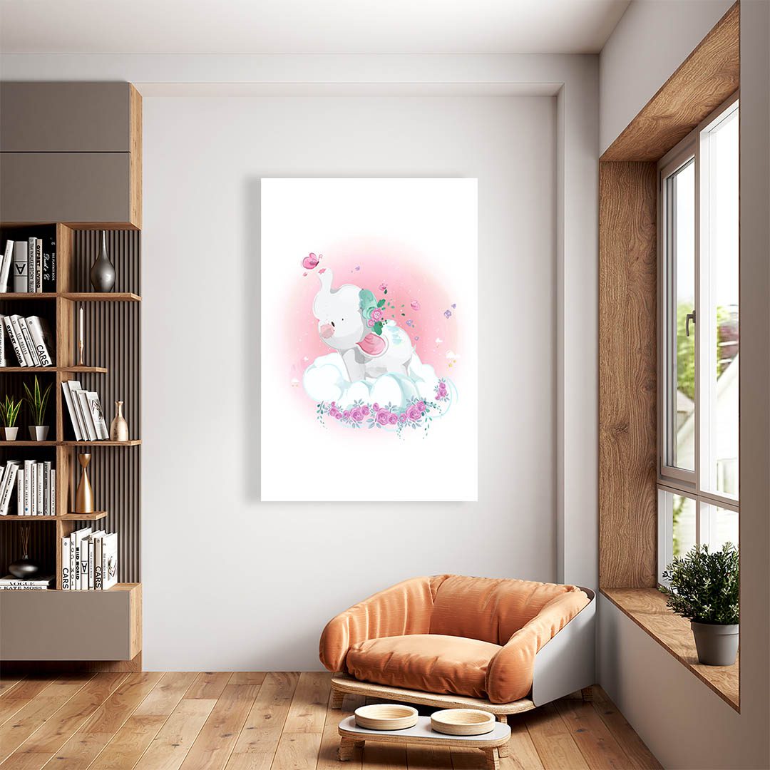 Cuadro Decorativo Infantil Elefante #58 120 X 60