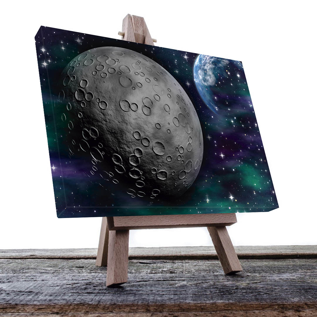 Cuadro Decorativo Paisaje del Universo y planetas Sci-Fi #32 120 X 60