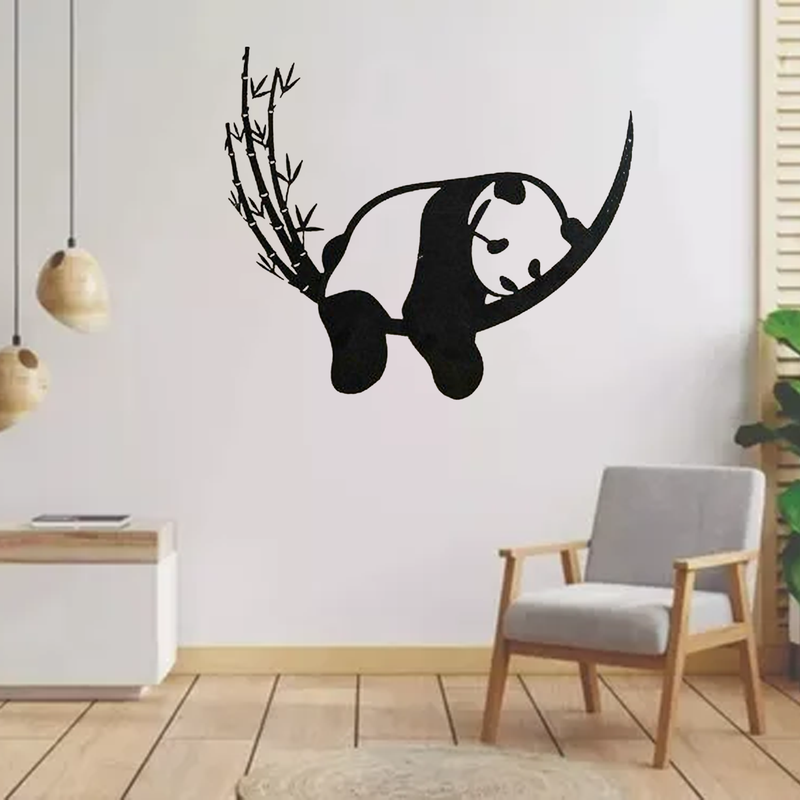 Cuadro Decorativo de Metal con Diseño panda Chico