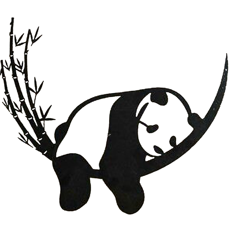 Cuadro Decorativo de Metal con Diseño panda Chico