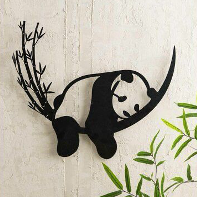 Cuadro Decorativo de Metal con Diseño panda Chico