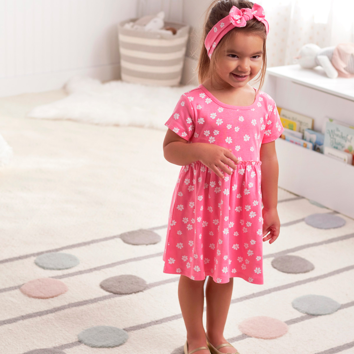 Vestido Gerber rosa set 3 piezas ropa bebe primavera