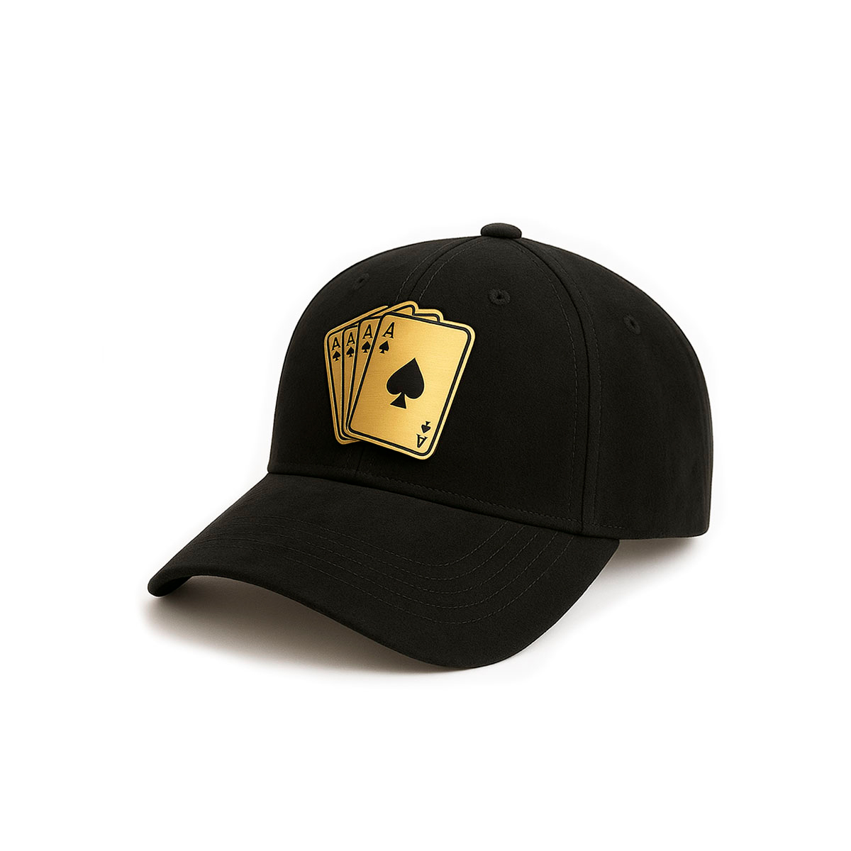 Gorra Knite poker de ases 2 gamuza 6G negro