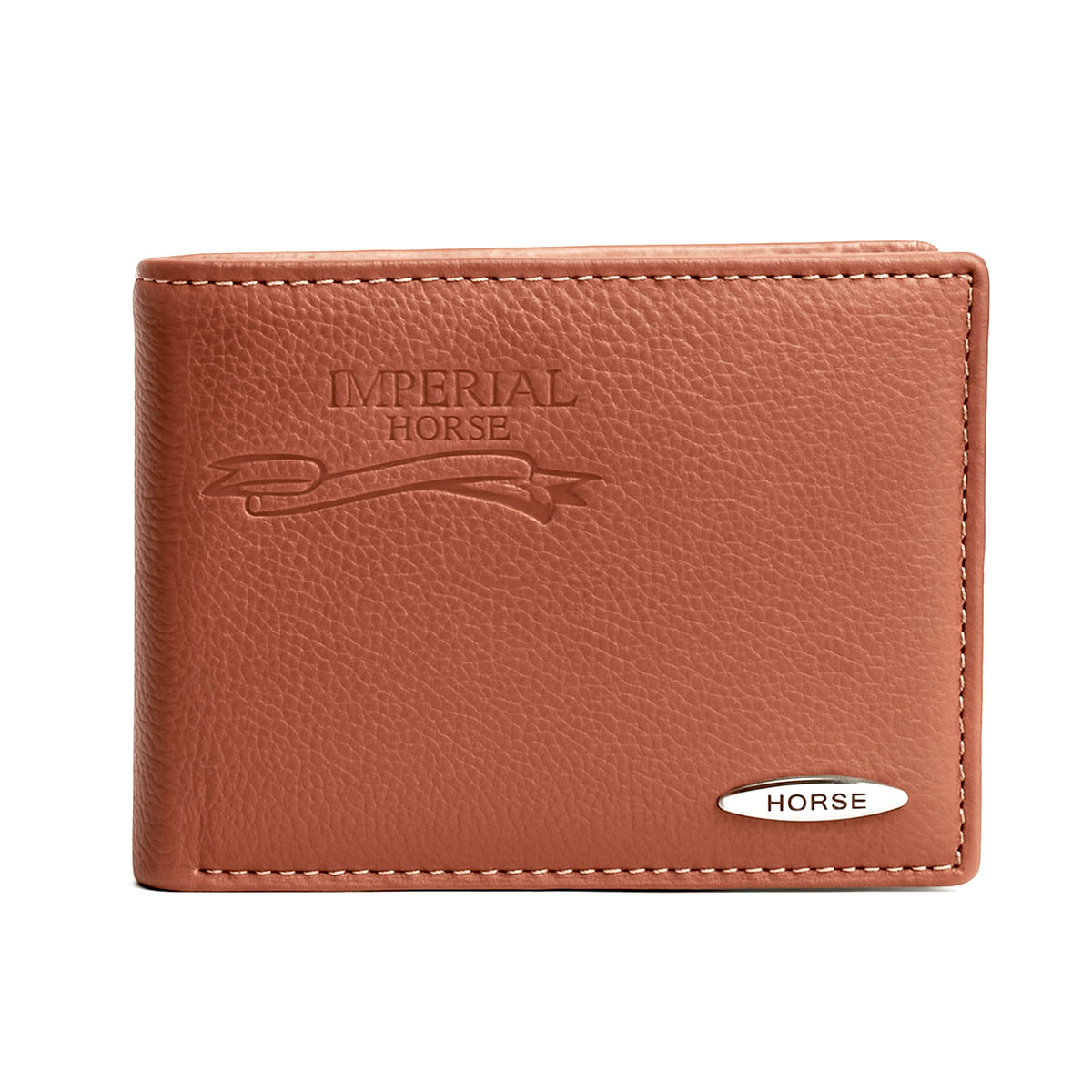 Cartera Horse Imperial Plake 3 café piel sintética hombre