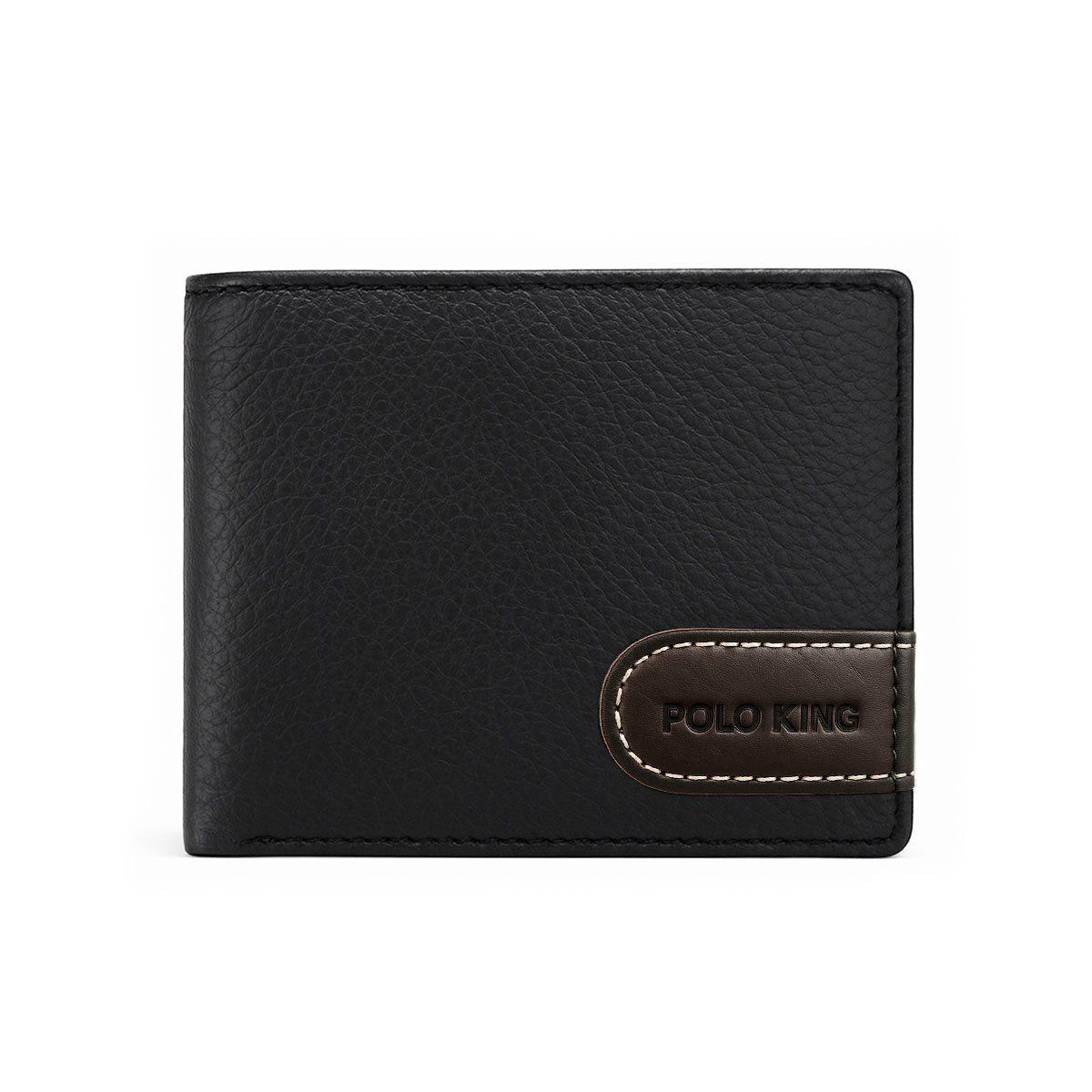 Cartera negro Curve piel sintética negra Polo King curve