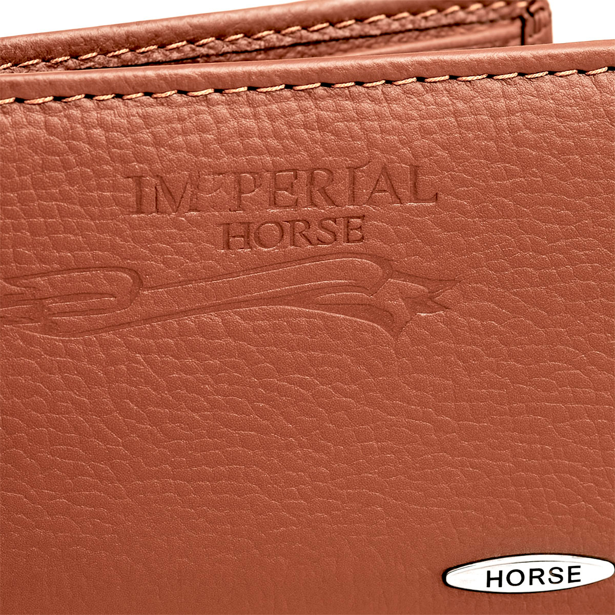 Cartera Horse Imperial Plake 3 café piel sintética hombre