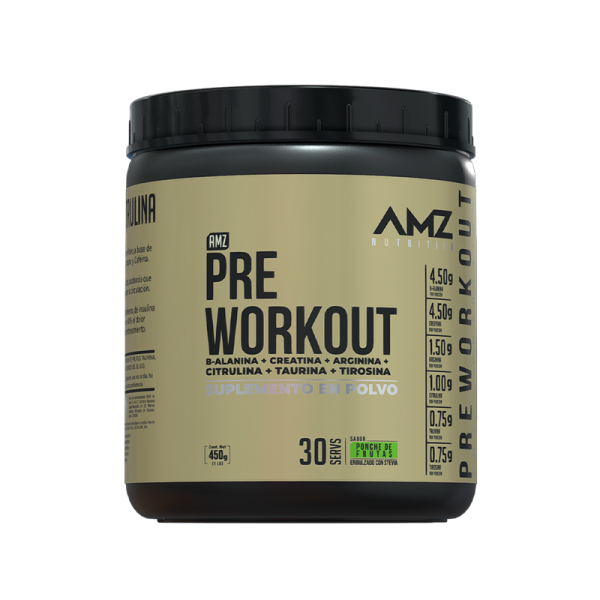 AMZ Pre-Workout | Ponche de Frutas: Energía Explosiva y Enfoque (450g)