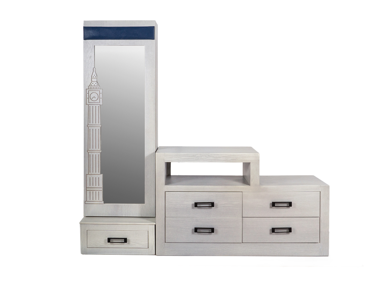 Recamara 5 Piezas Marcela Gris - Kessa.