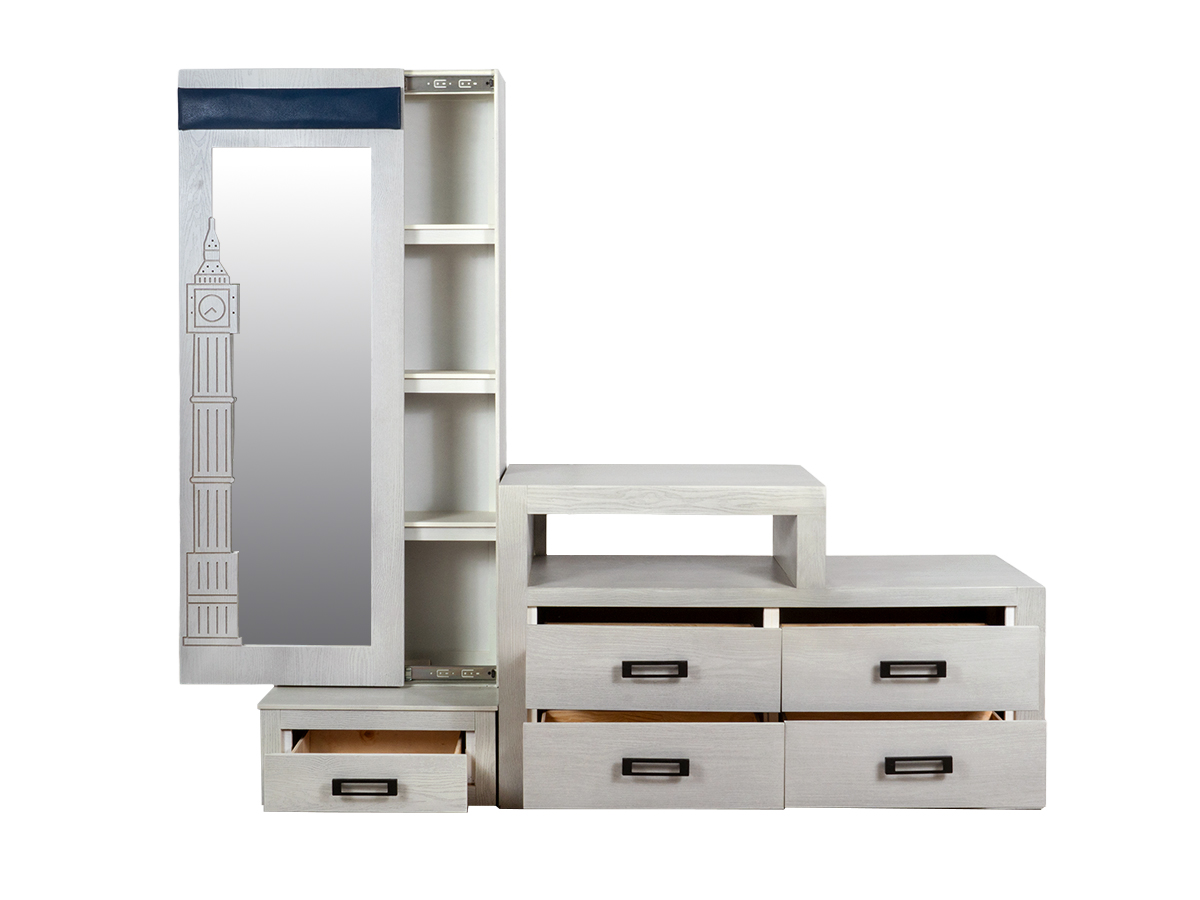 Recamara 5 Piezas Marcela Gris - Kessa.