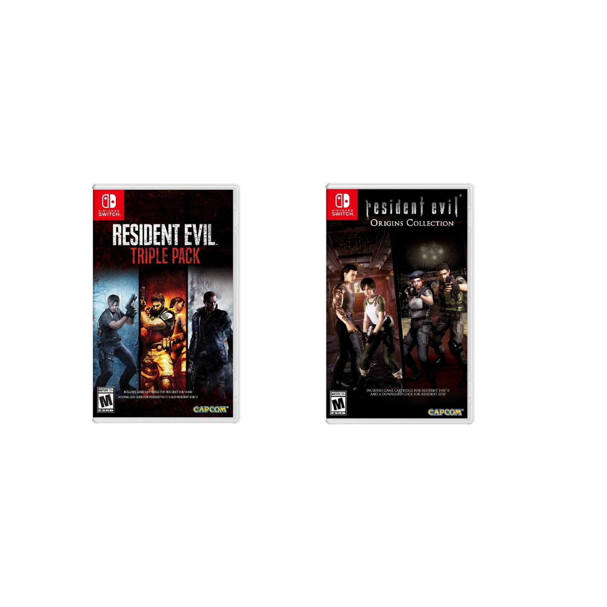 Nintendo Switch Juego Resident Evil Triple Pack + Resident Evil Origins Collection Nintendo Switch.