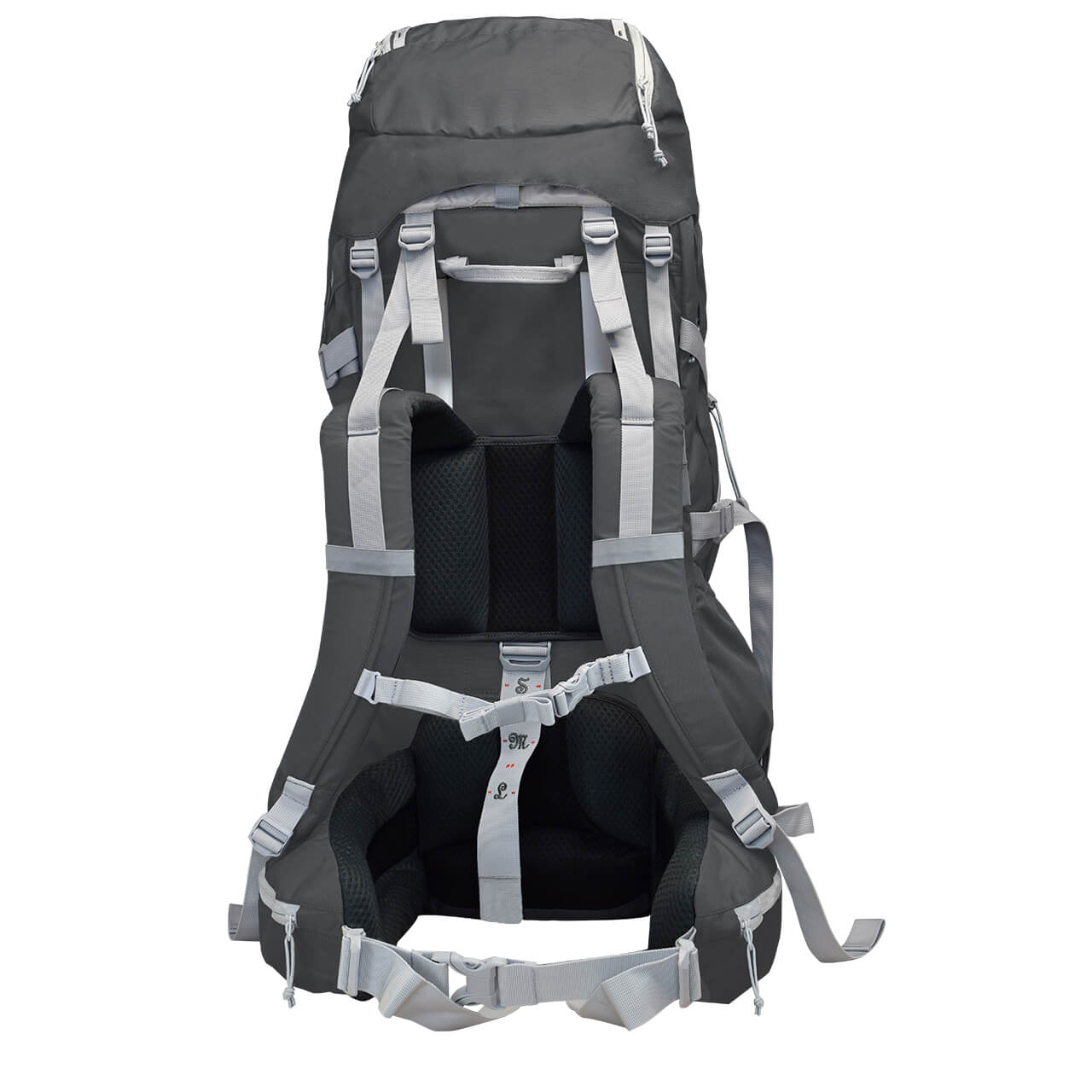 Mochila para alta montaña KALA PATHAR 75 L, semi-impermeable, B1780390, negro con gris