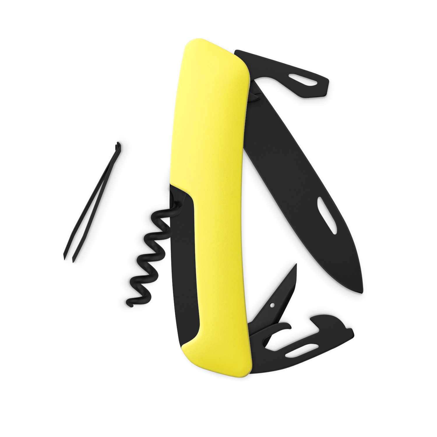 Navaja SWIZA KNI.0033.1080 ALLBLACK Standard D03, 11 funciones, moss