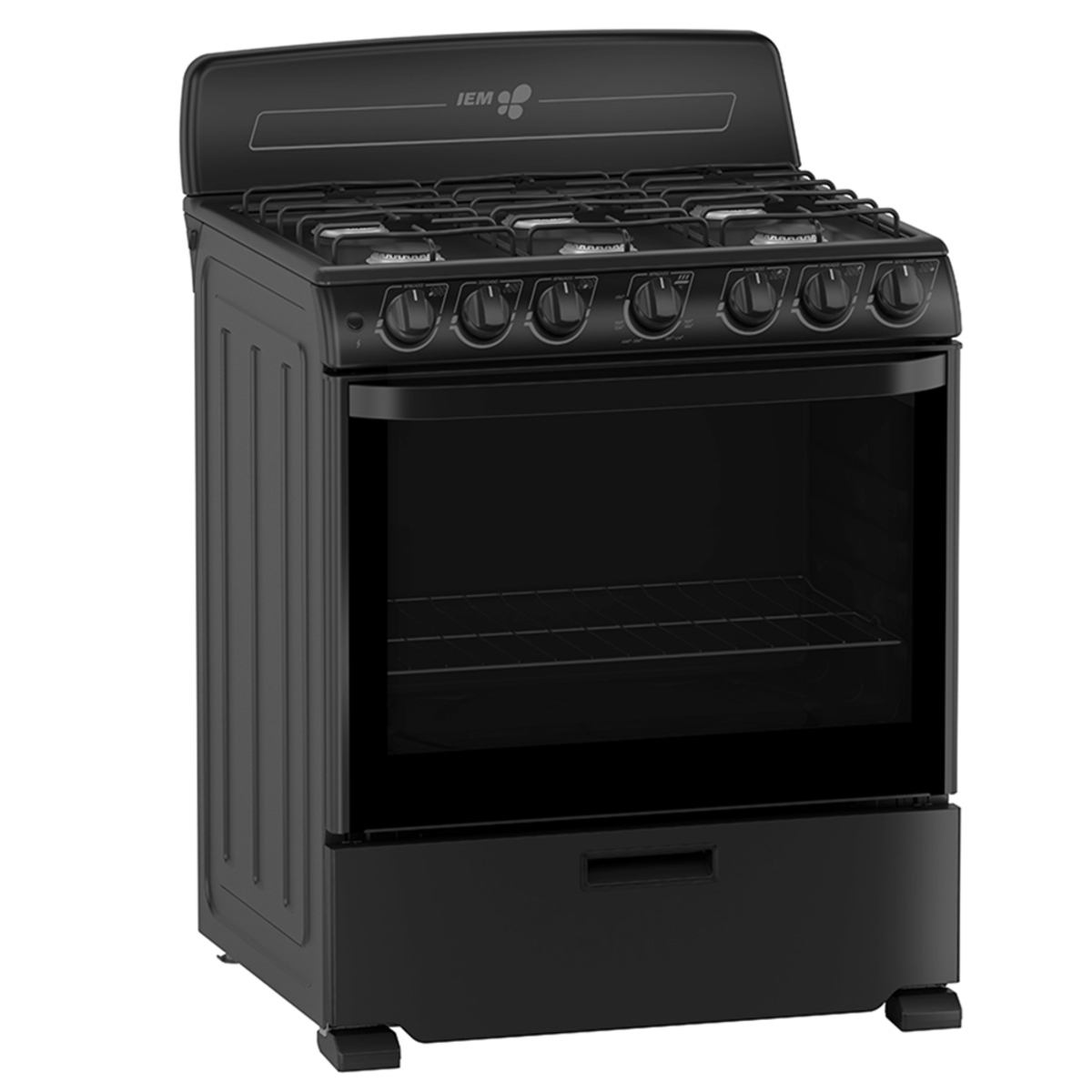 ESTUFA DE PISO IEM EI3032BAPN1 76CM 30" NEGRA ORTY.