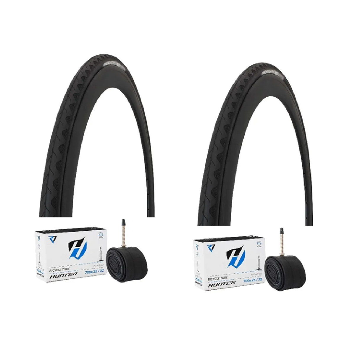 Fixie Hunter R Llantas + Camaras de Bicicleta 700x25-28 Fixie Urbana Hunter Negro ENDY