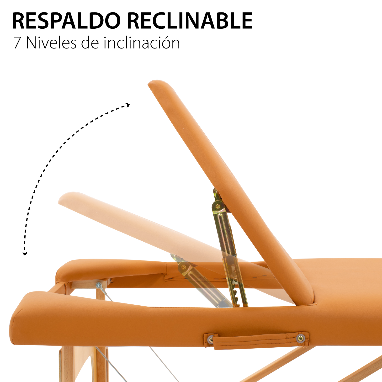 Cama de Masaje Onof Portatil Profesional Modelo Ancho Con Funda - Ocre