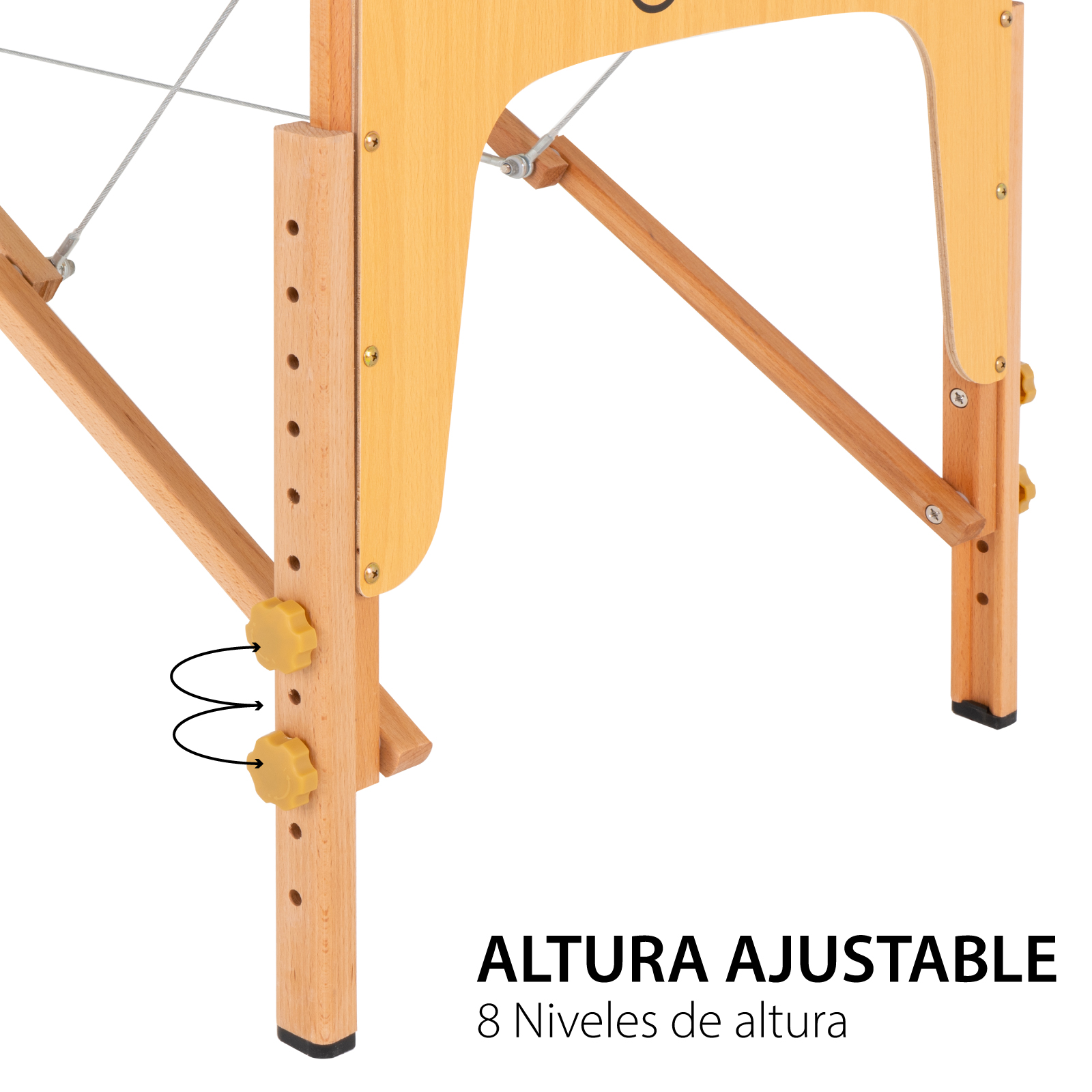 Cama de Masaje Onof Portatil Profesional Modelo Ancho Con Funda - Ocre