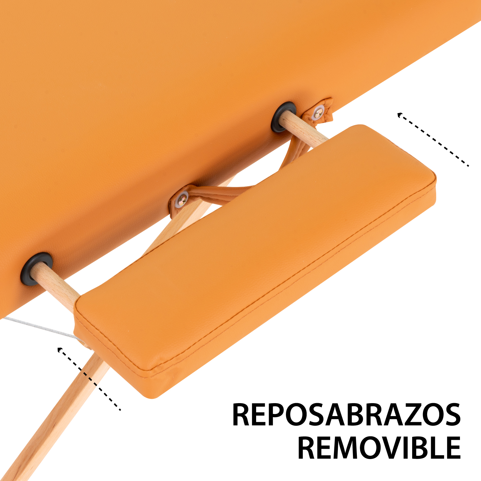 Cama de Masaje Onof Portatil Profesional Modelo Ancho Con Funda - Ocre