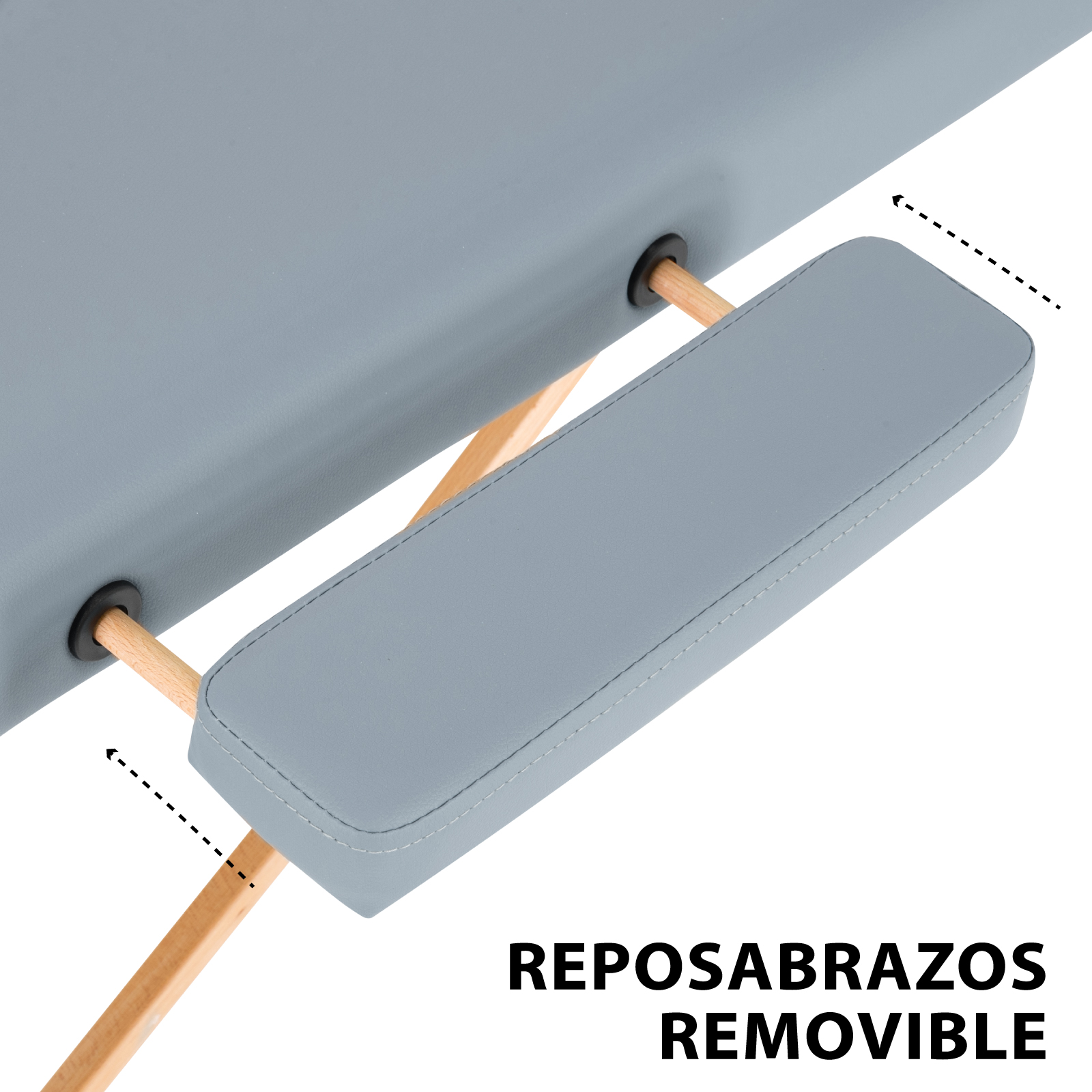 Cama De Masaje Portatil Onof Camilla Pestañas Profesional - Gris