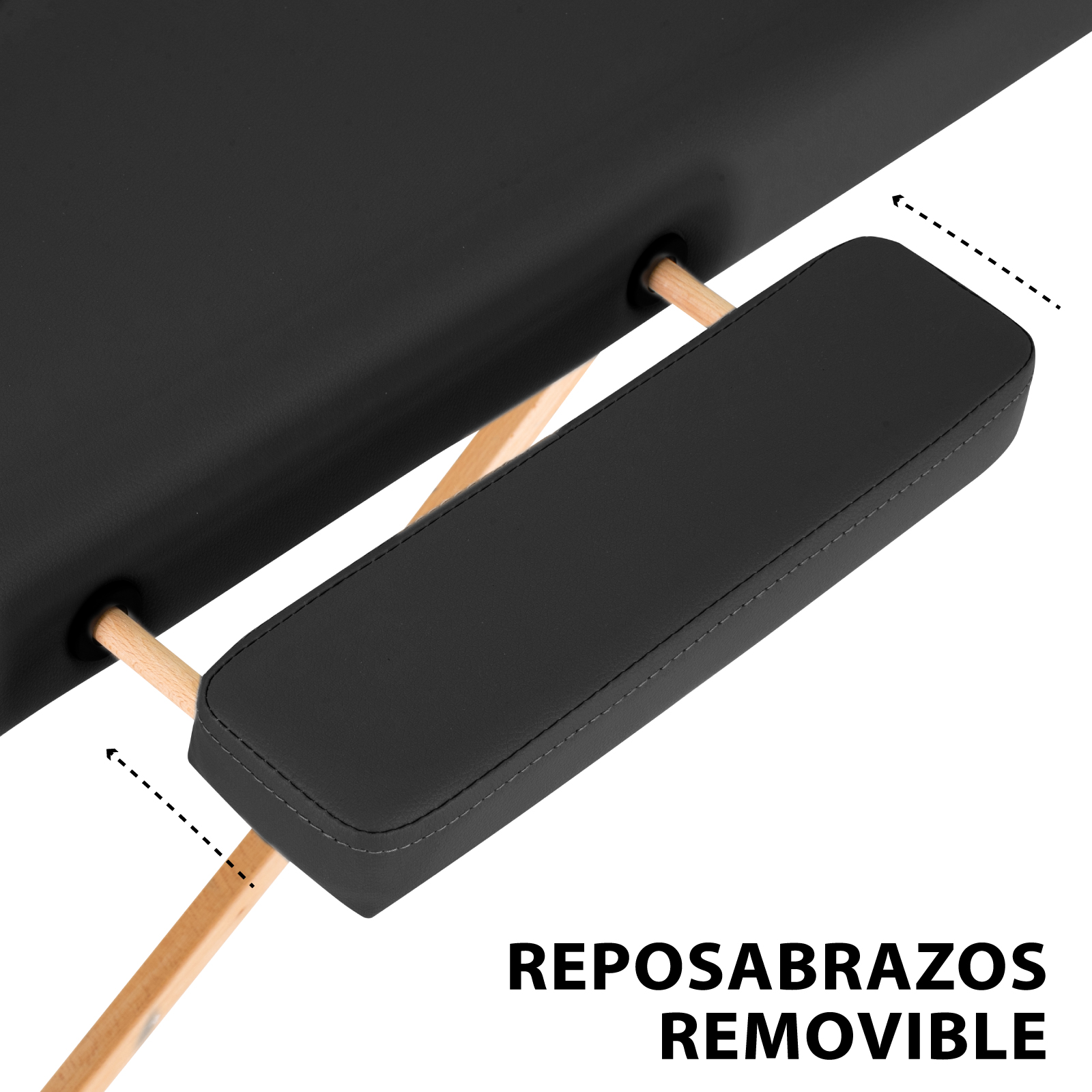 Cama De Masaje Portatil Onof Camilla Pestañas Profesional - Negro