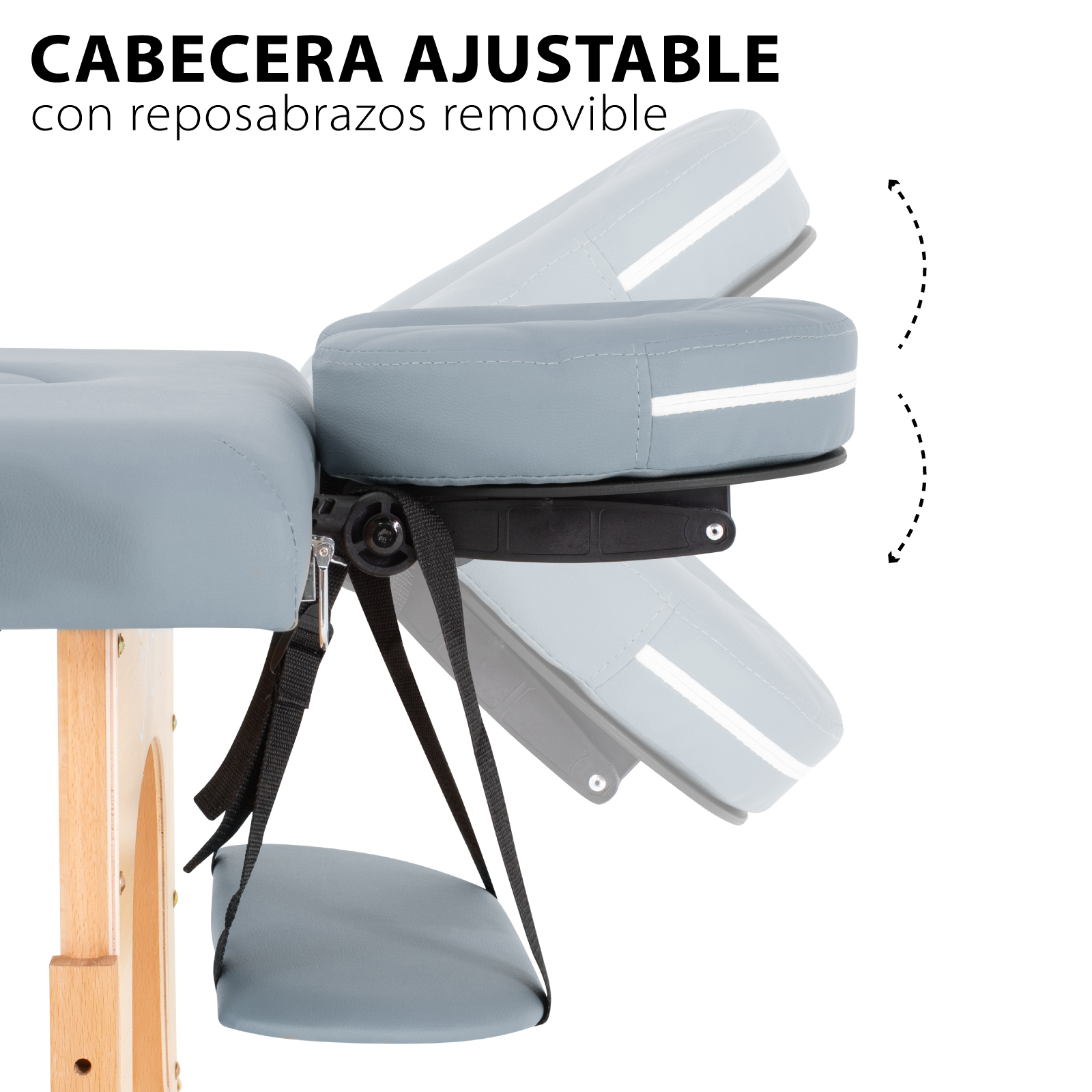 Cama De Masaje Portatil Onof Camilla Pestañas Profesional - Gris