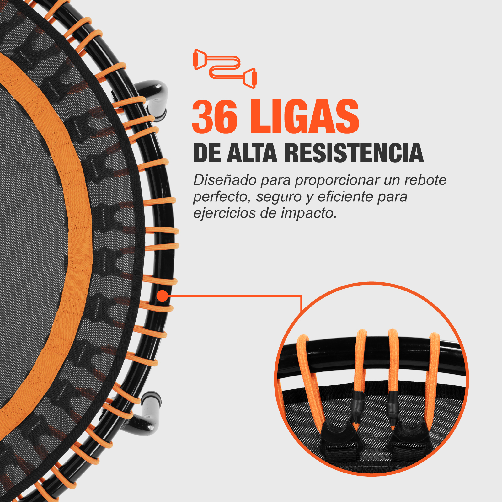 Altera Trampolín Fitness Tumbaline Profesional Para Aerobics - Naranja