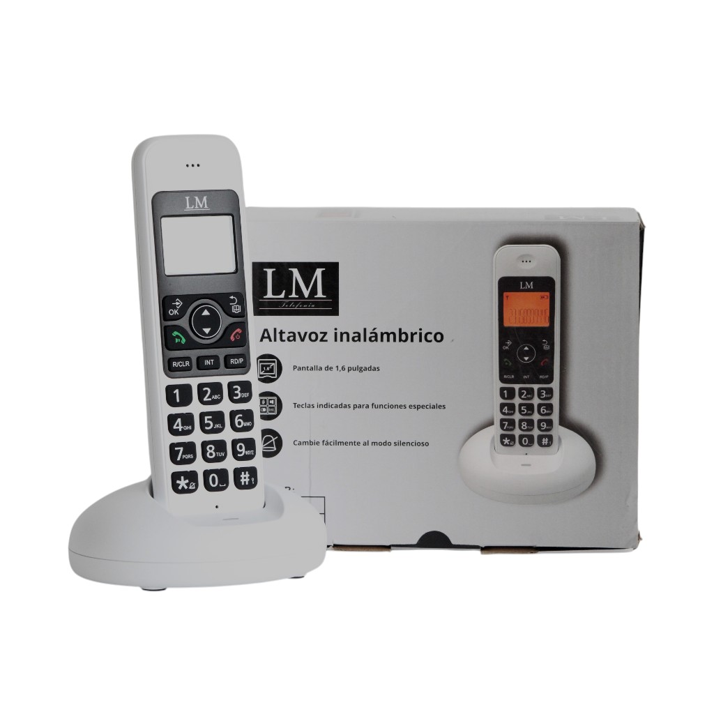  Teléfono Inalámbrico Fijo Moderno marca LM 521-2  Para Casa Oficina.