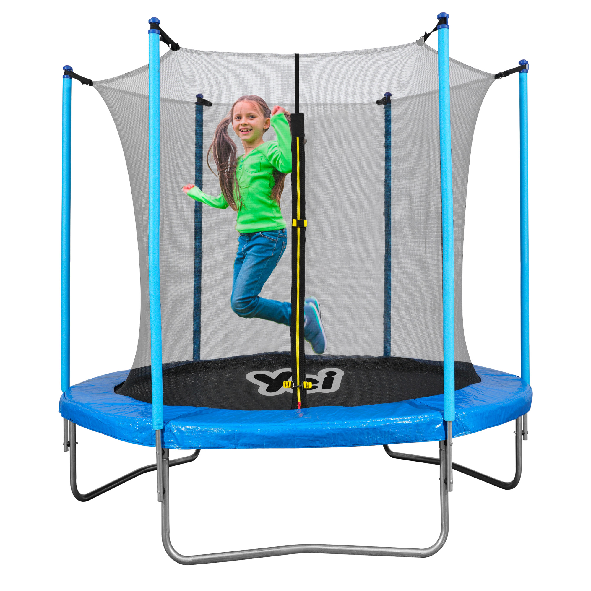Trampolín Brincolín 6 Ft (1.82 m) con Red de Seguridad, Estructura de Acero y Cubierta Protectora