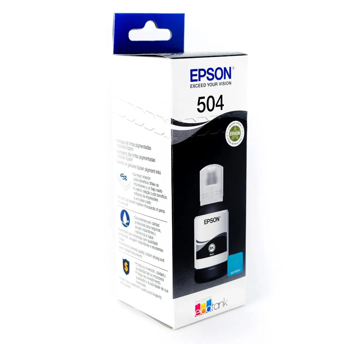 TINTA EPSON T504 NEGRA 127ML MULTIFUNCIONAL ECOTANK L6191 L6161 L4160 L4150 L1415 T504120-AL