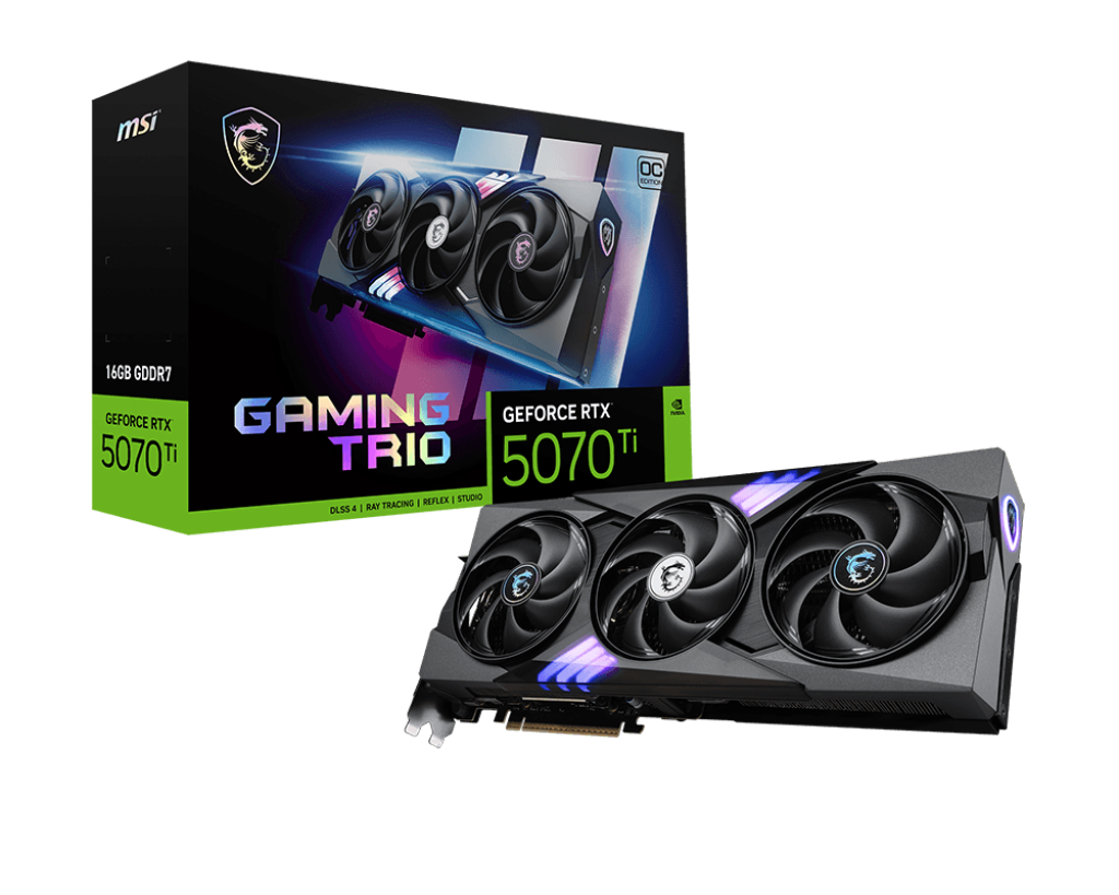 Tarjeta de Video MSI GeForce RTX 5070 Ti 16G GDDR7 GAMING TRIO OC