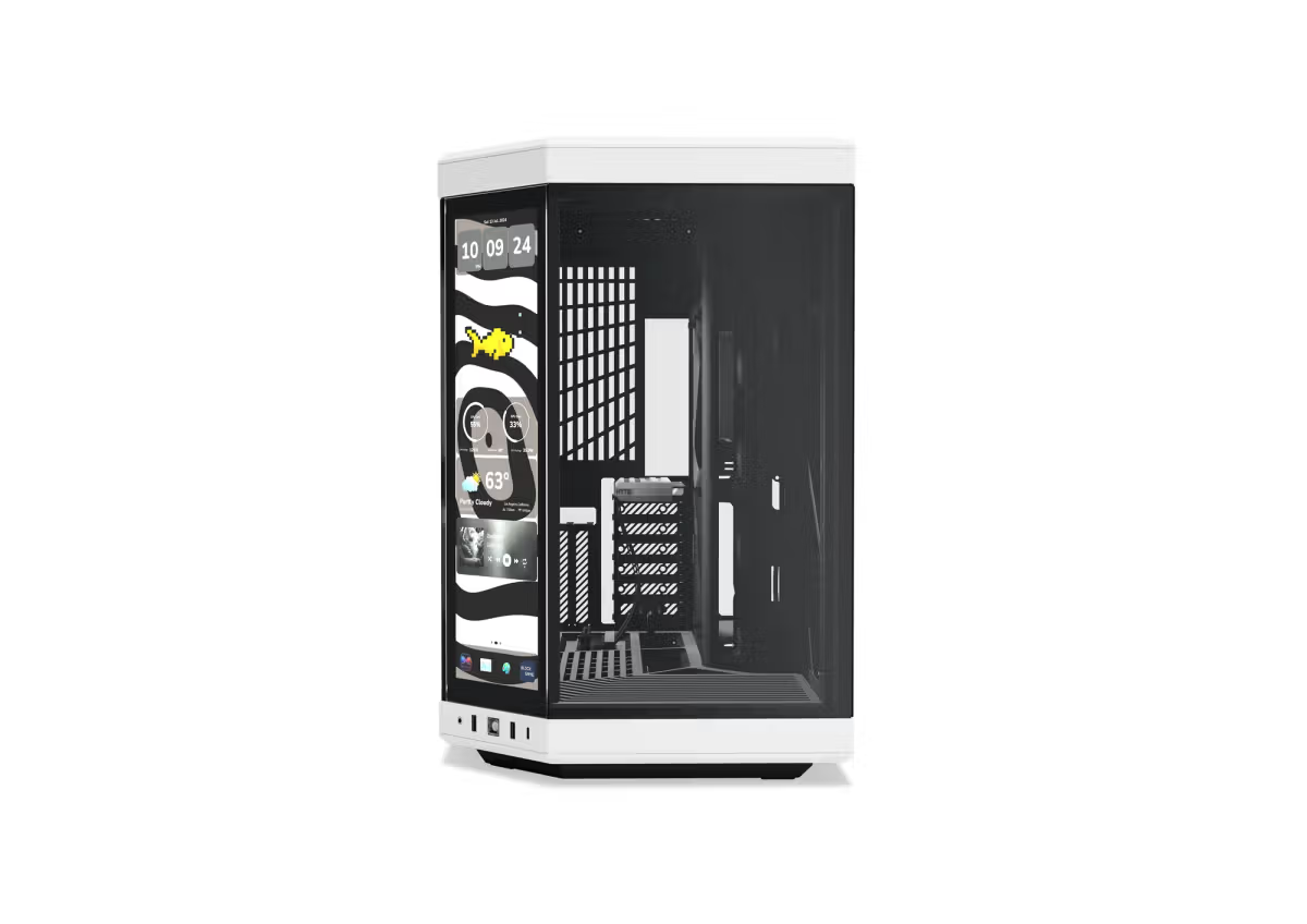  GABINETE HYTE Y70 TOUCH INFINITE EATX S/FUENTE CRISTAL NEGRO/BLANCO CS-HYTE-Y70TTI-WB