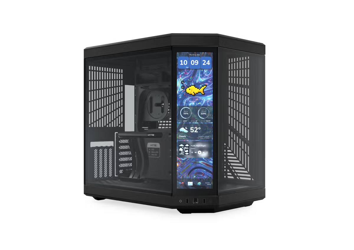  GABINETE HYTE Y70 TOUCH INFINITE EATX S/FUENTE CRISTAL NEGRO CS-HYTE-Y70TTI-BB