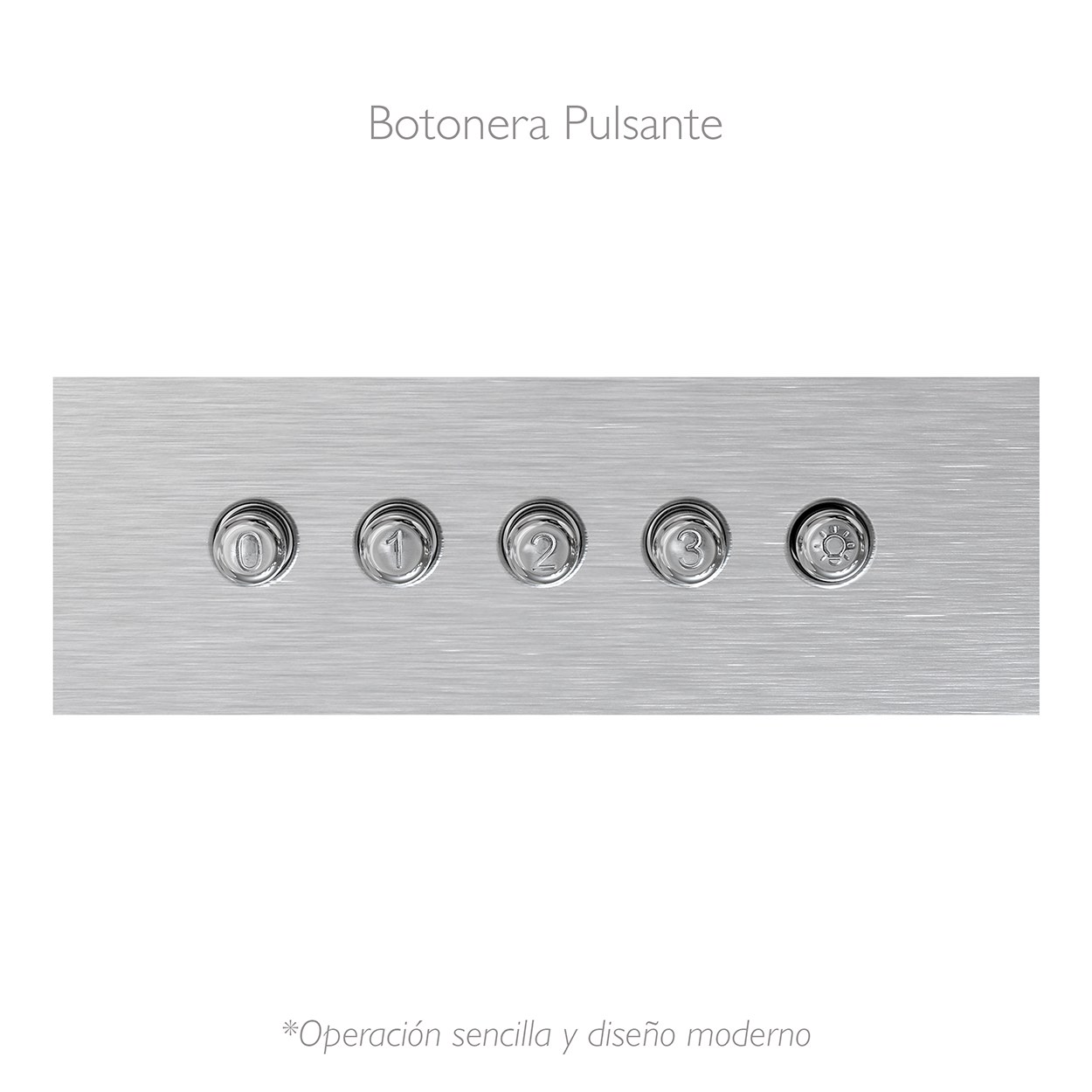 Campana de Pared IHD Modelo CH MILAN 30 de 75 cm en Acero Inoxidable y  Cristal Curvo