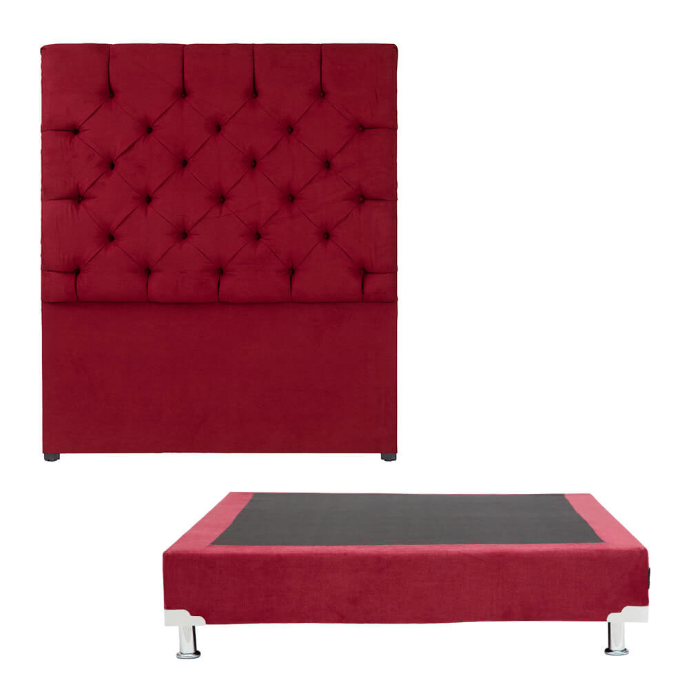 Cabecera Dicasa Capri Individual Rojo + Box.